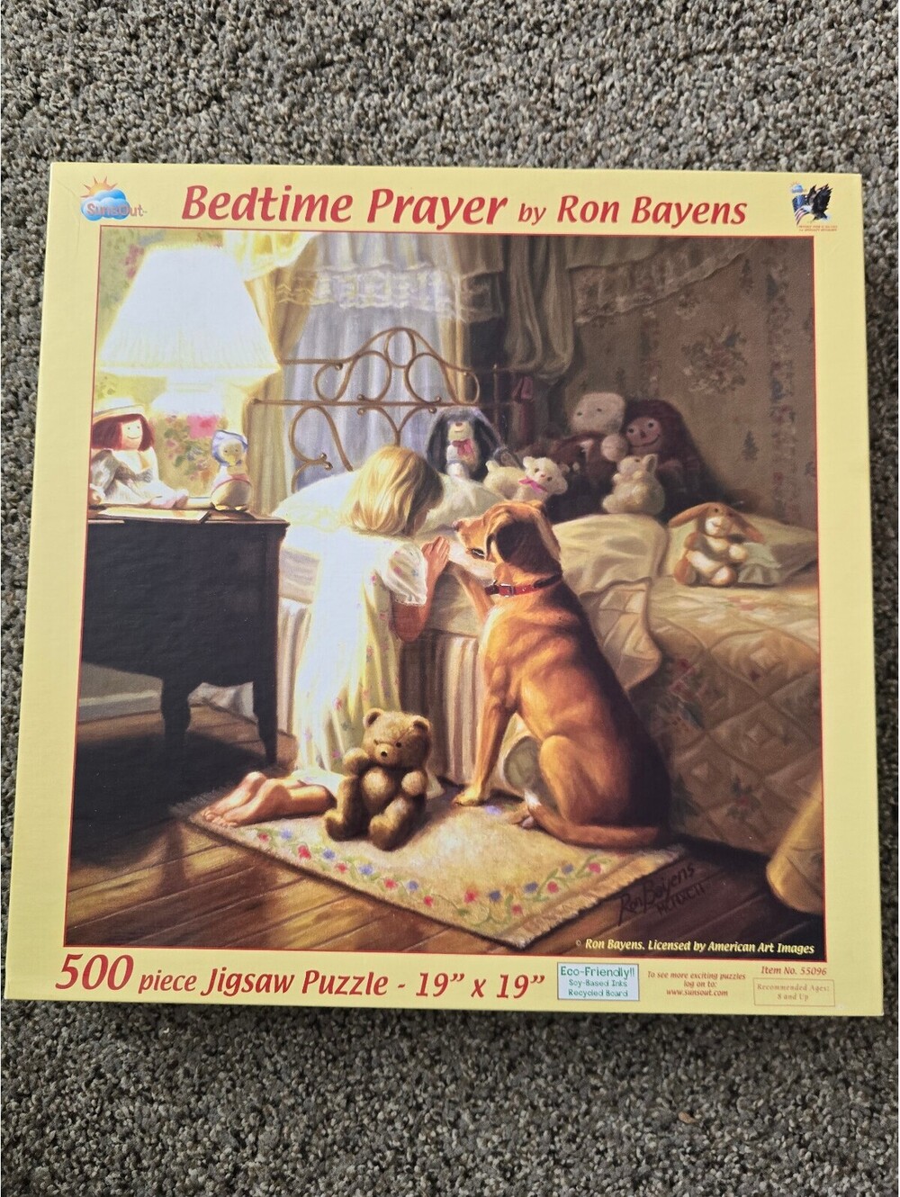 SunsOut Bedtime Prayer 500 Piece Jigsaw Puzzle Ron Bayer Complete